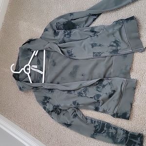 Green camoish scuba hoodie